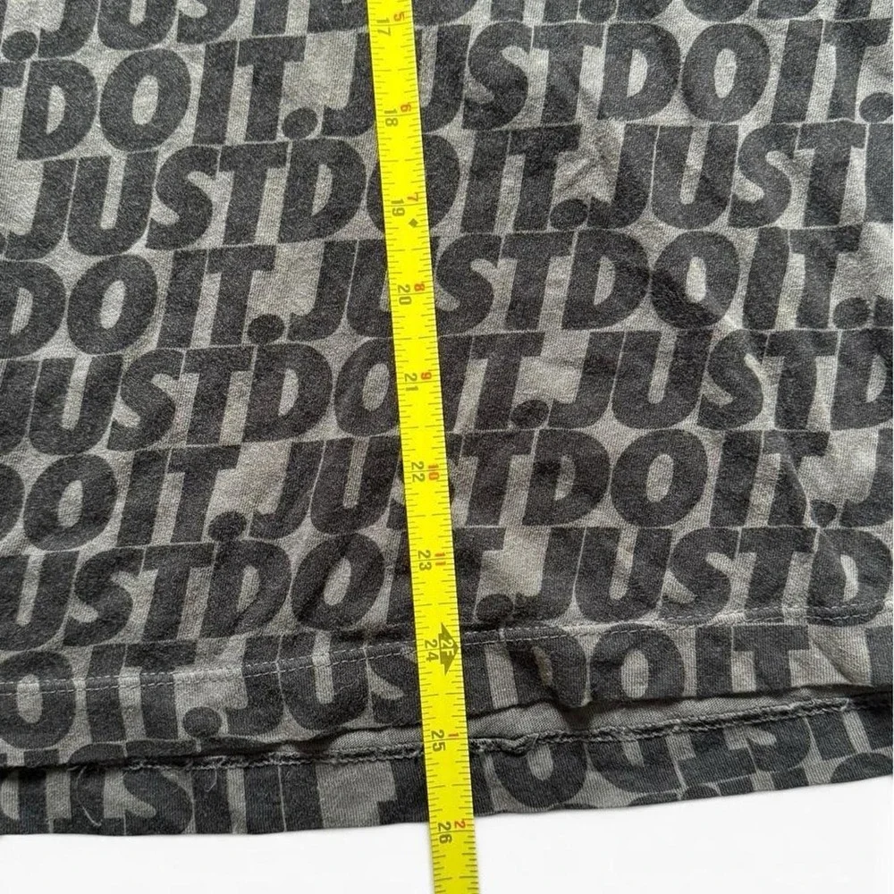 Nike Just Do It All Over Print Graphic Tee Black Charcoal Mens Large